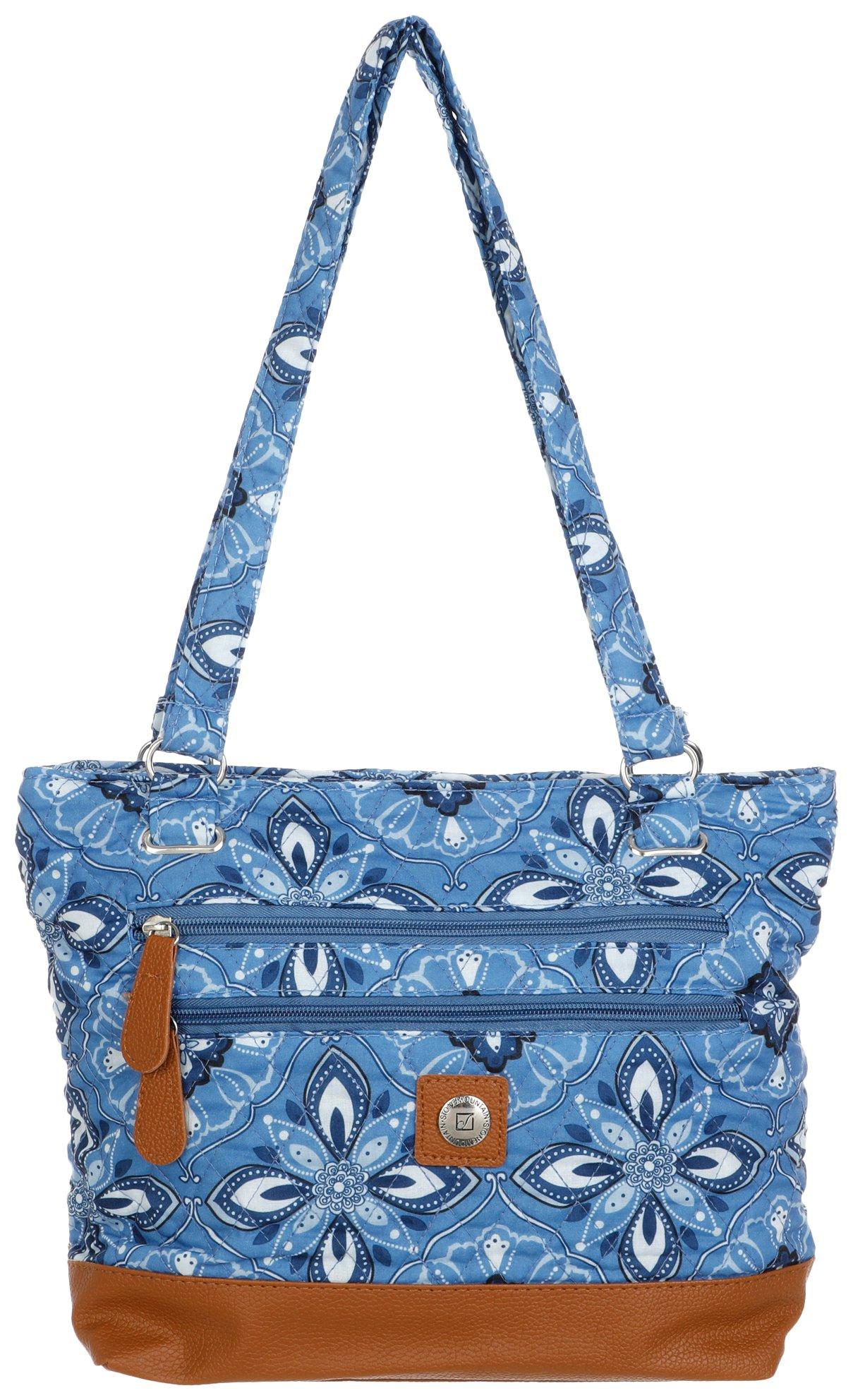 Stone Mountain Donna Floral Quilted Tote Shoulder Bag