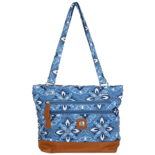 Stone Mountain Donna Floral Quilted Fabric Tote Shoulder