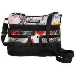 Julianna Floral Cutout Leather Hobo Handbag