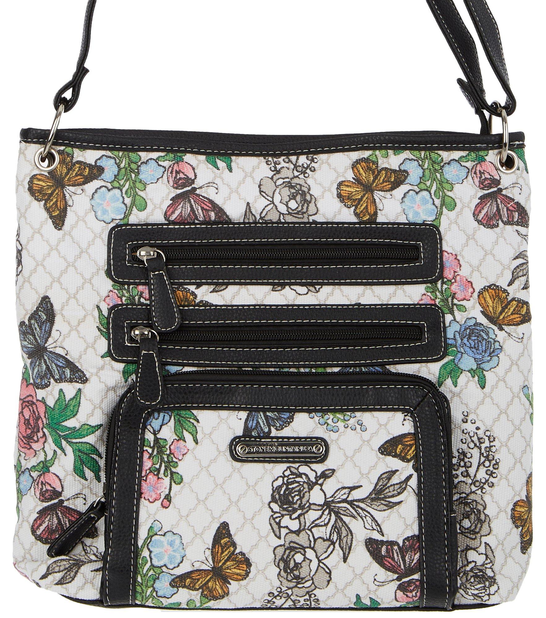 Stone Mountain USA, Bags, Stonemoutain Floral Butterfly Handbag
