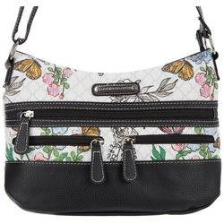 Stone Mountain Butterfly Floral Hobo Crossbody Bag