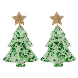 Brighten The Season Christmas Tree Star Post Earrings