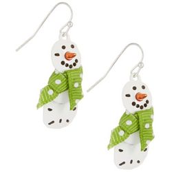 Brighten The Season Slender Snowman Drop Earrings