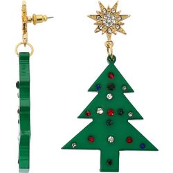 Brighten The Season Christmas Tree Starburst Post Earrings