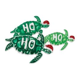 Brighten The Season Christmas Ho Ho Turtle Trio Pin