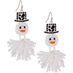 Brighten the Season Snowman Pom Pom Earrings