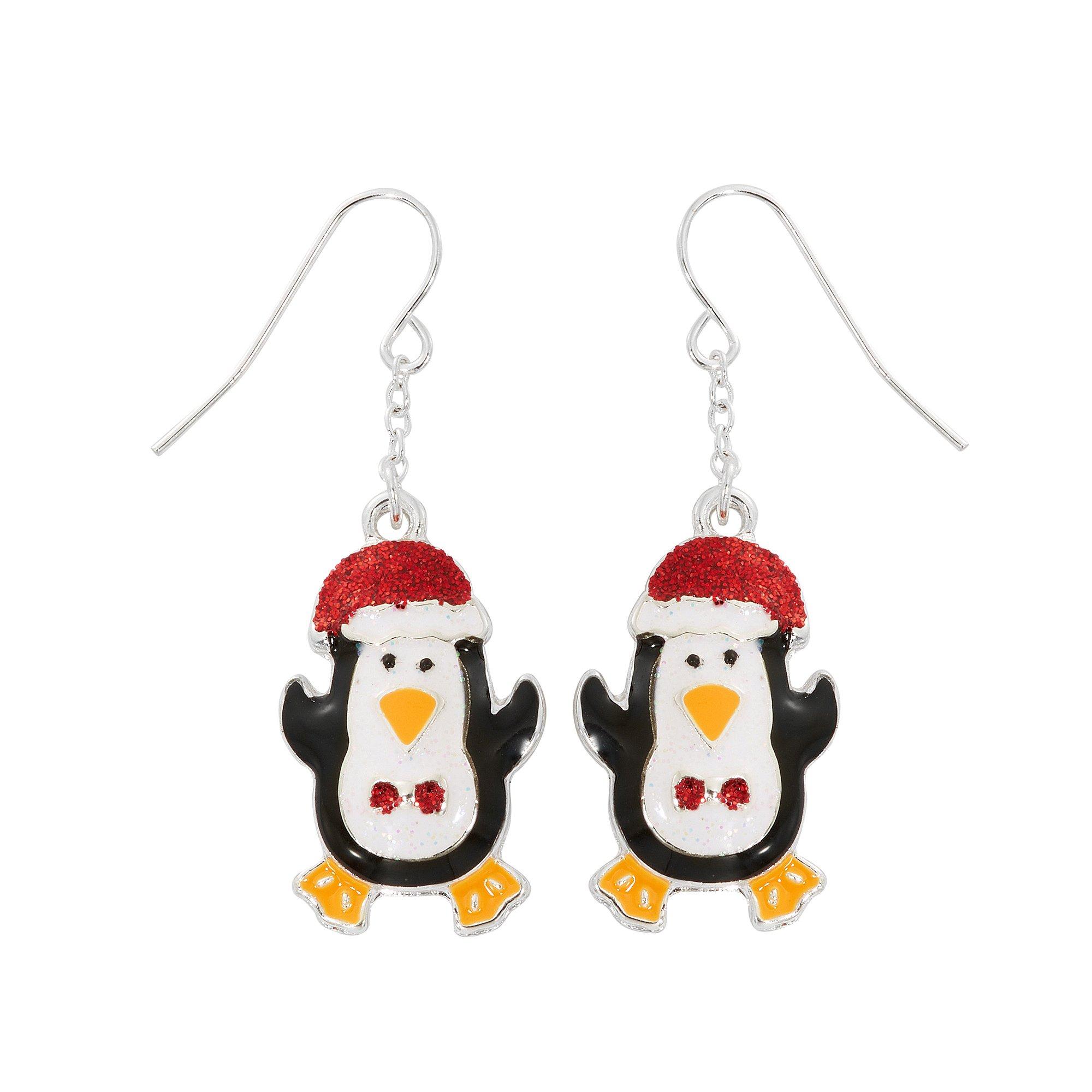 Brighten The Season 1.75 In. Holiday Penguin Dangle Earrings