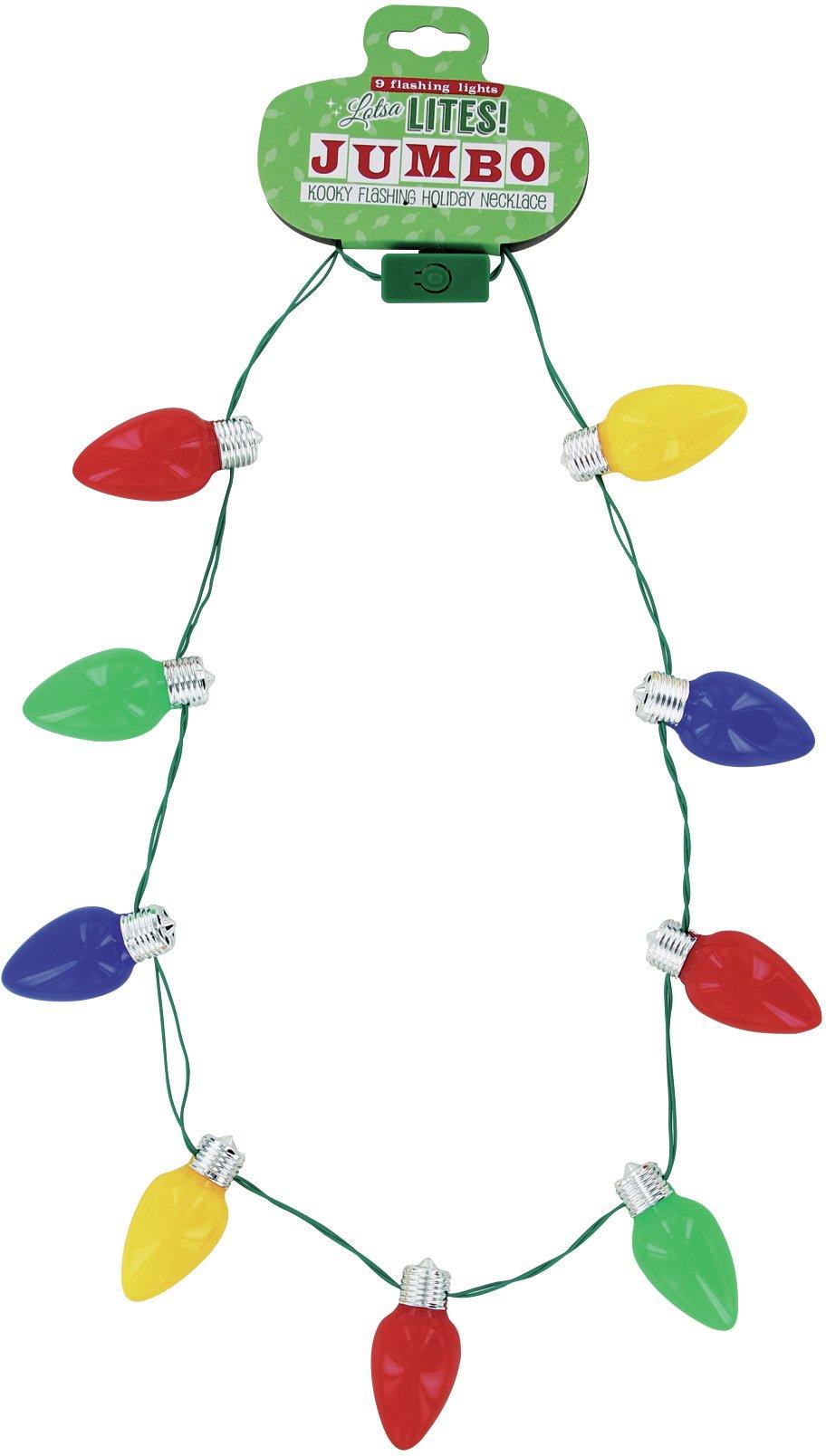 Christmas Holiday 9 Jumbo Retro Lights Necklace