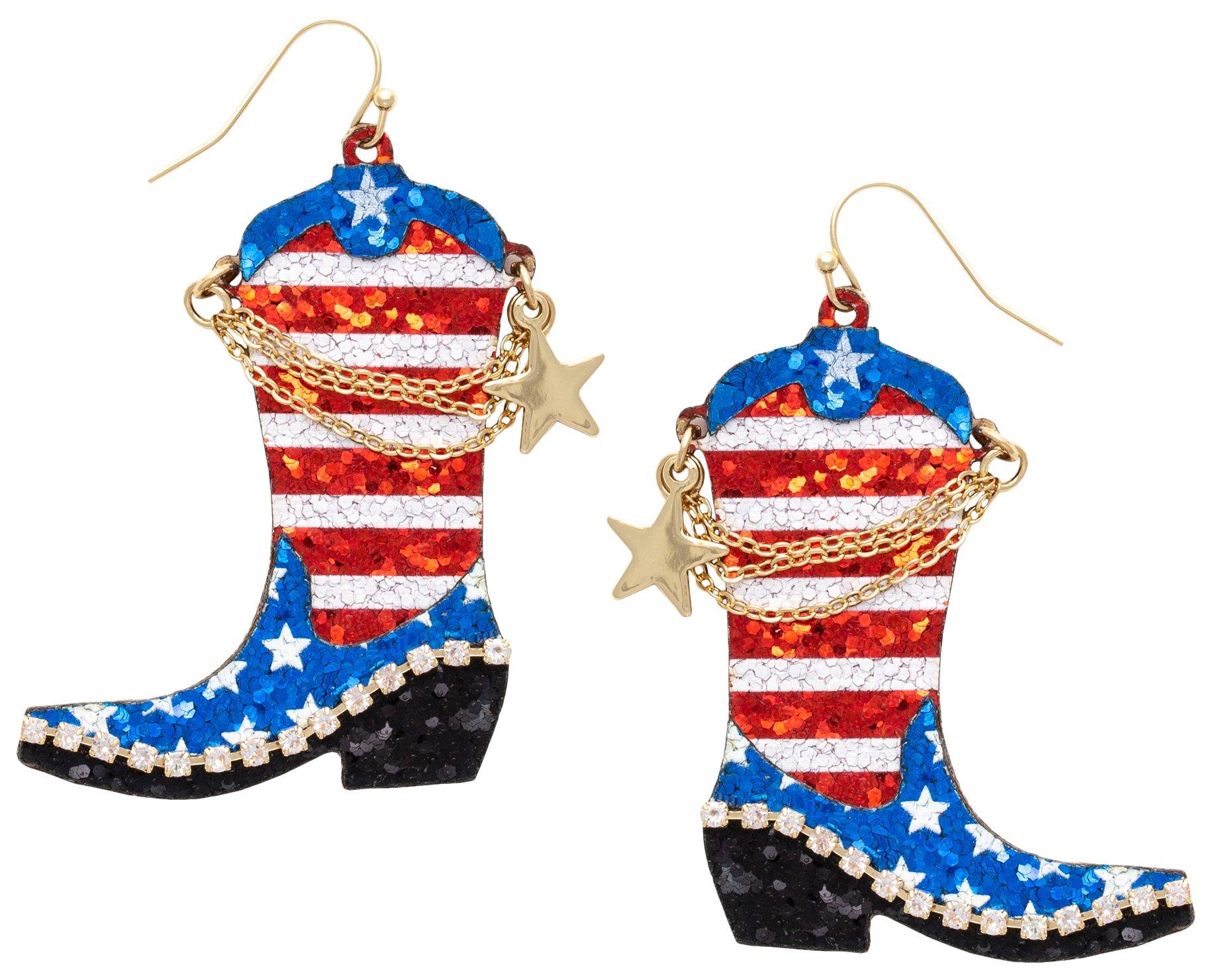 Americana Cowboy Boots Earrings