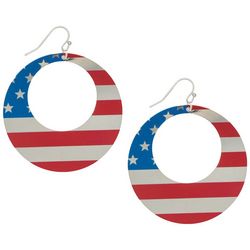 Americana 2.25 In. Open Circle Dangle Earrings