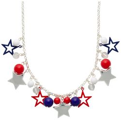 Americana 17 In. Star Charms Beaded Necklace
