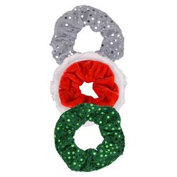 Brighten The Season 3-Pc. Sequin Holiday Party Scrunchie Set