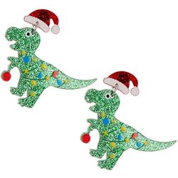 Brighten The Season Christmas Dino Drop Earrings