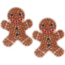 Brighten The Season Gingerbread Man Post Earrings