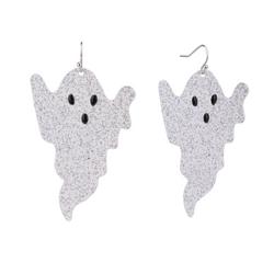 2.5 In. Glitter Ghost Dangle Earrings