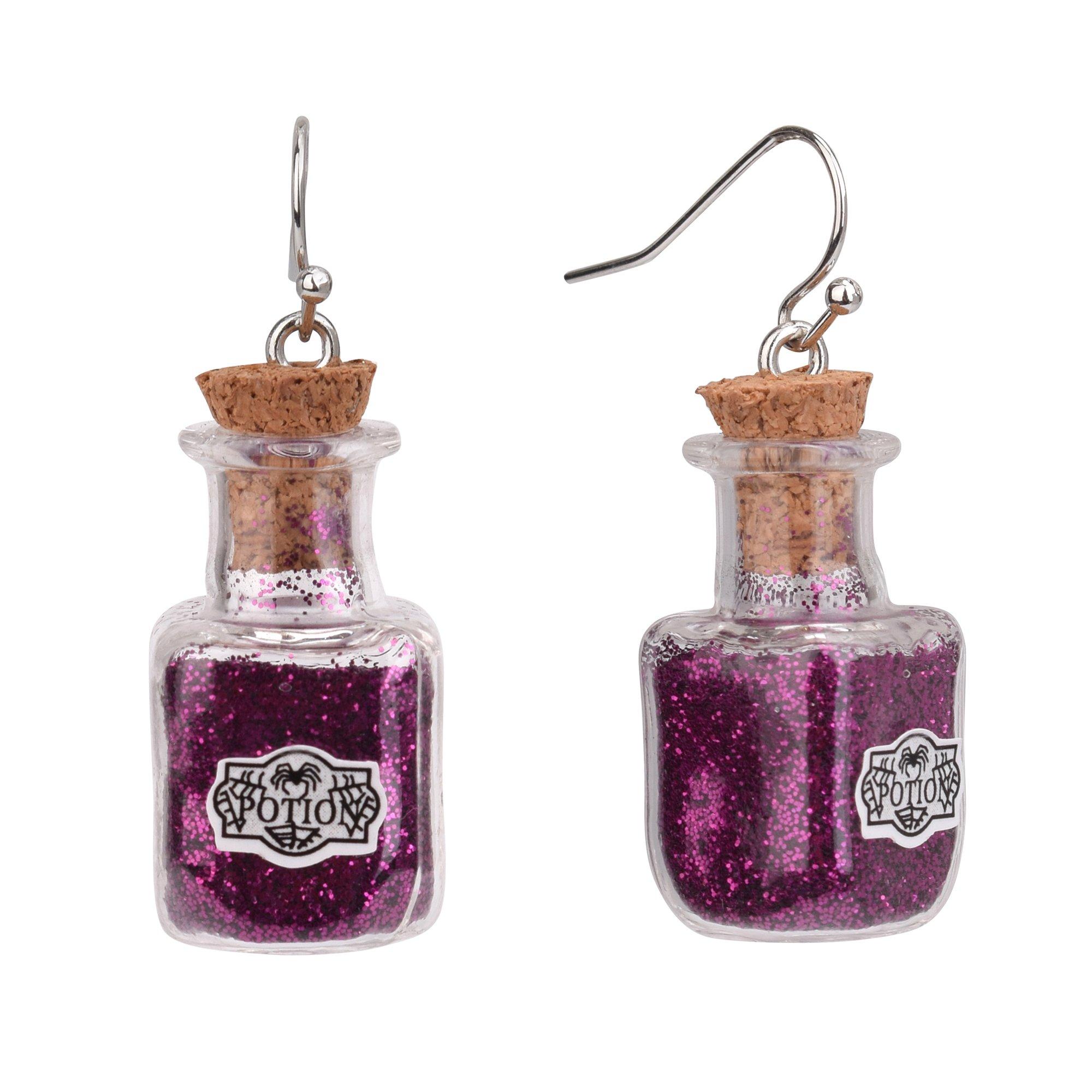 1.5 in. Glitter Magic Potion Dangle Earrings