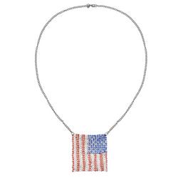 28 In. Mesh Flag Necklace