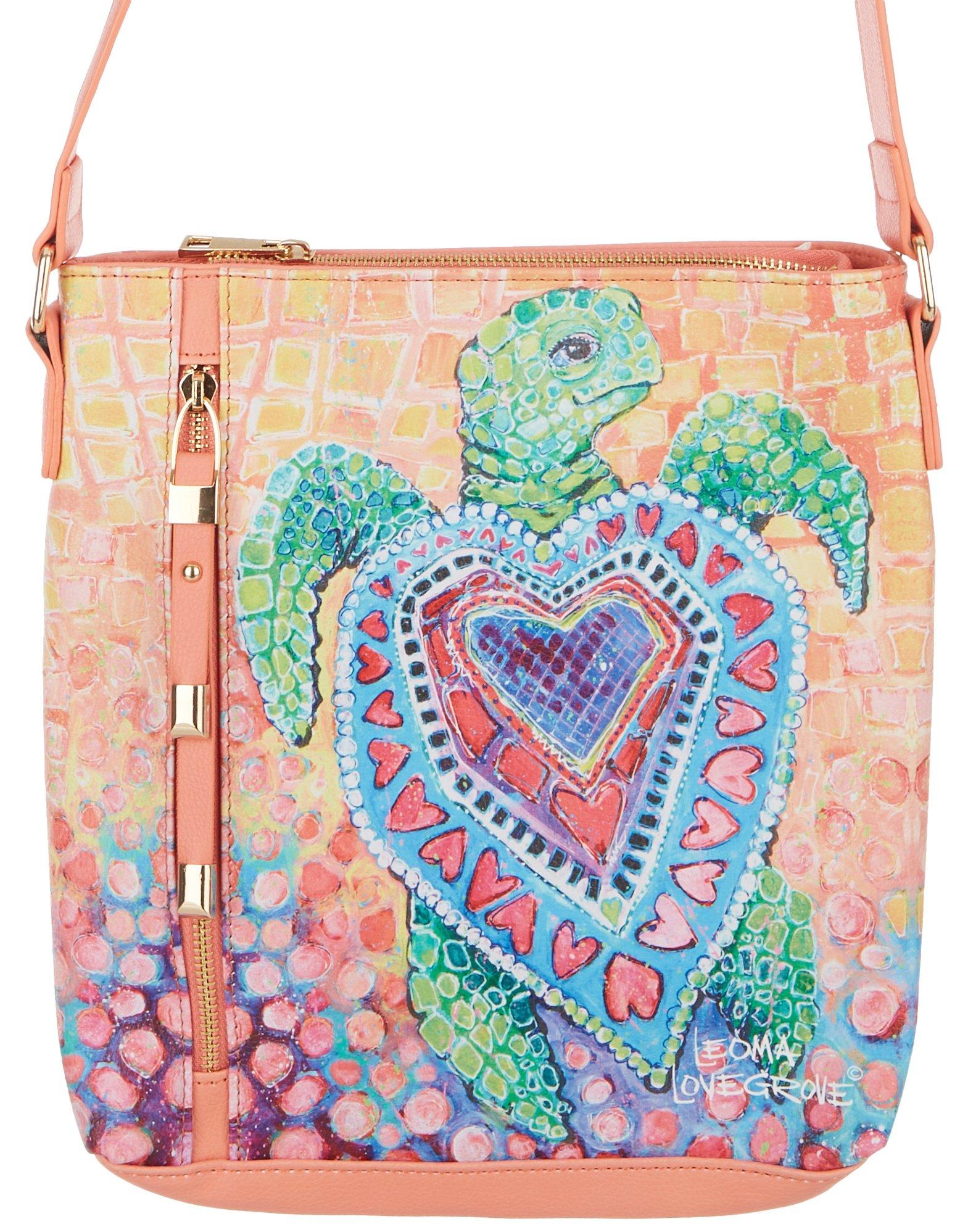 Leoma Lovegrove Sea Heart Print Vegan Leather Crossbody