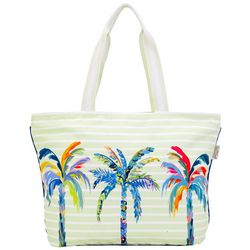 Sun N' Sand Bead Embellished Palm Shoulder Beach Bag Tote