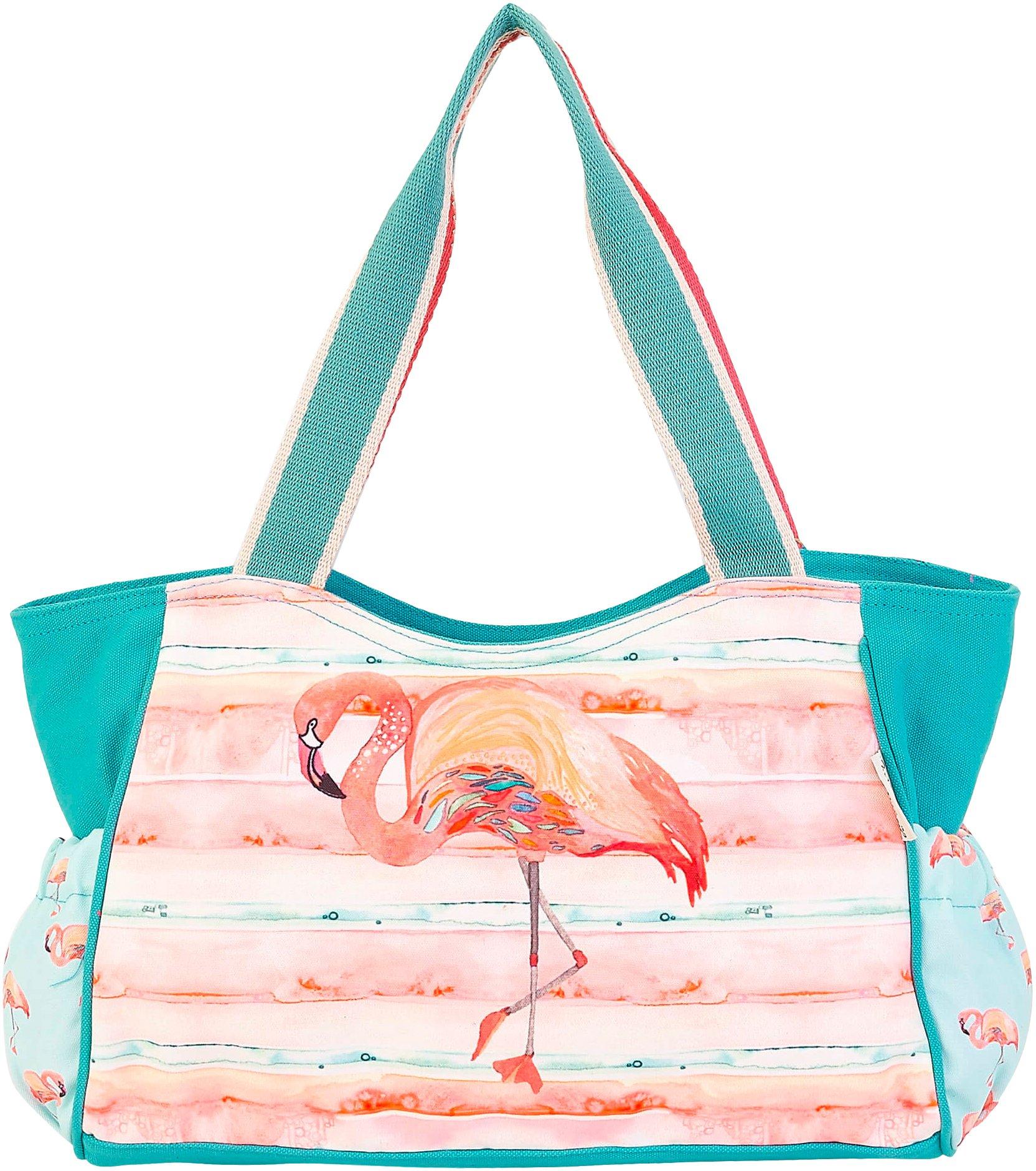 flamingo beach bag