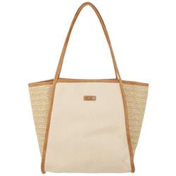 Woven Straw Shoulder Beach Tote