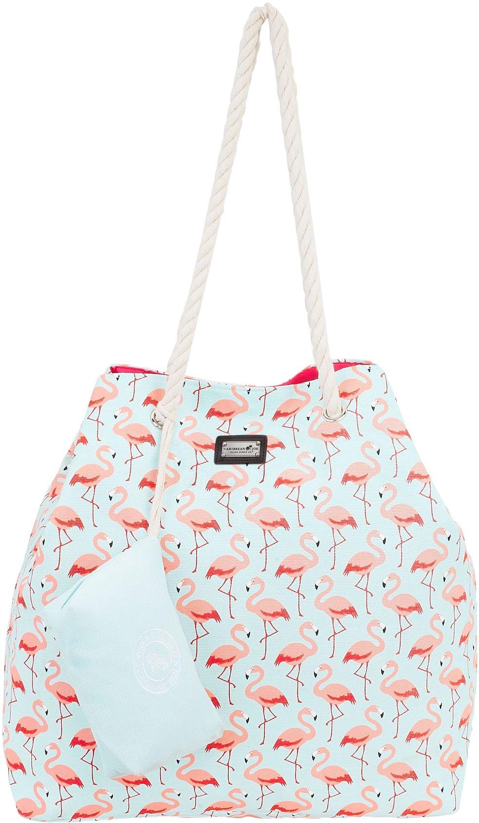 flamingo beach tote