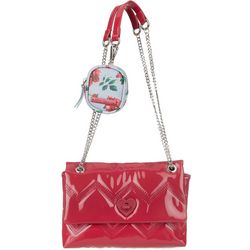 Betsey Johnson Zac Quilted Solid Color Crossbody Bag