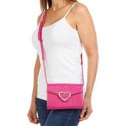 Betsey Johnson Claraa Rhinestone Heart Crossbody Bag