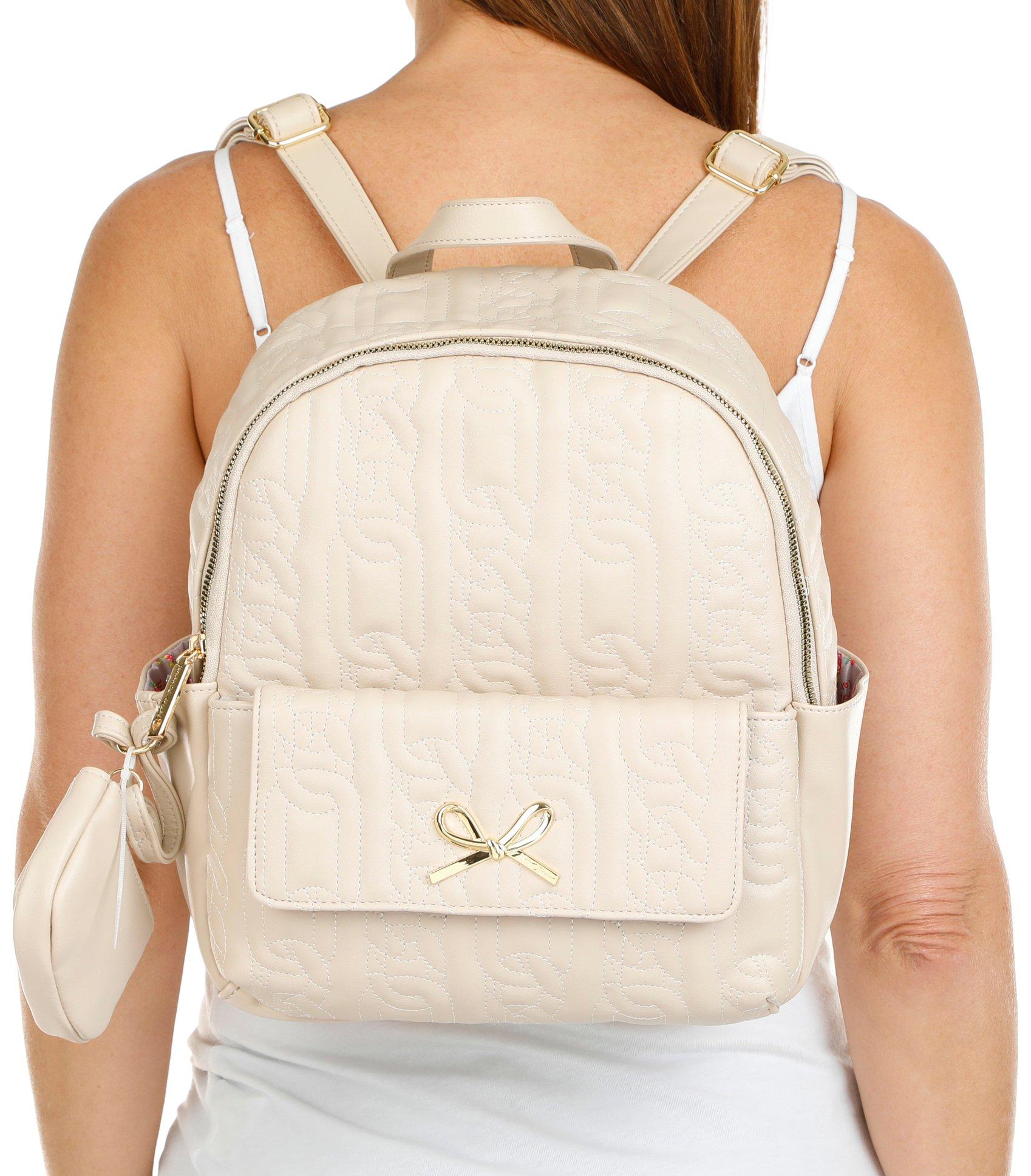 Betsey Johnson Darcy Quilted Vegan Leather Backpack