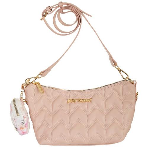 Betsey Johnson Coco Solid Stitched Vegan Leather Crossbody
