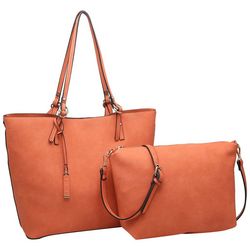 Jen & Co Faux Leather Tote with Handbag