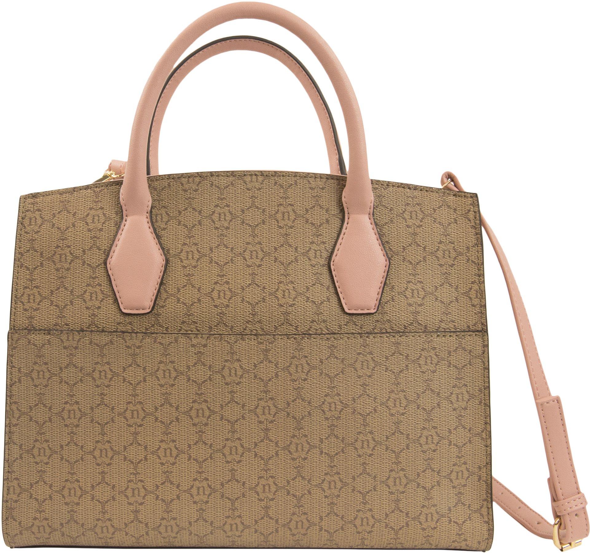 Nanette Lepore Logo Convertible Satchel Handbag One Size Khaki beige ...