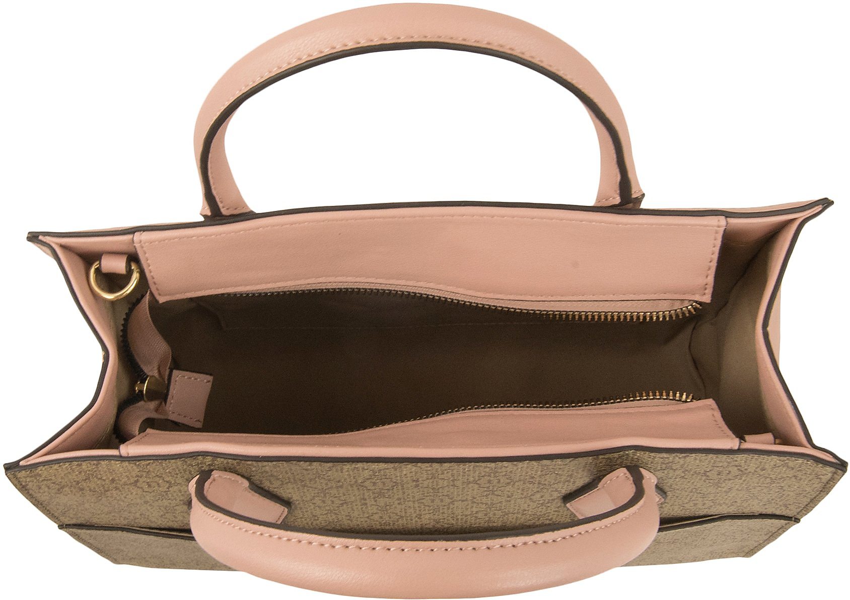 Nanette Lepore Logo Convertible Satchel Handbag One Size Khaki beige