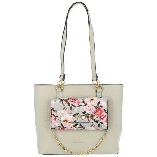 Nanette Lepore Natali Solid Pebbled Tote Bag With