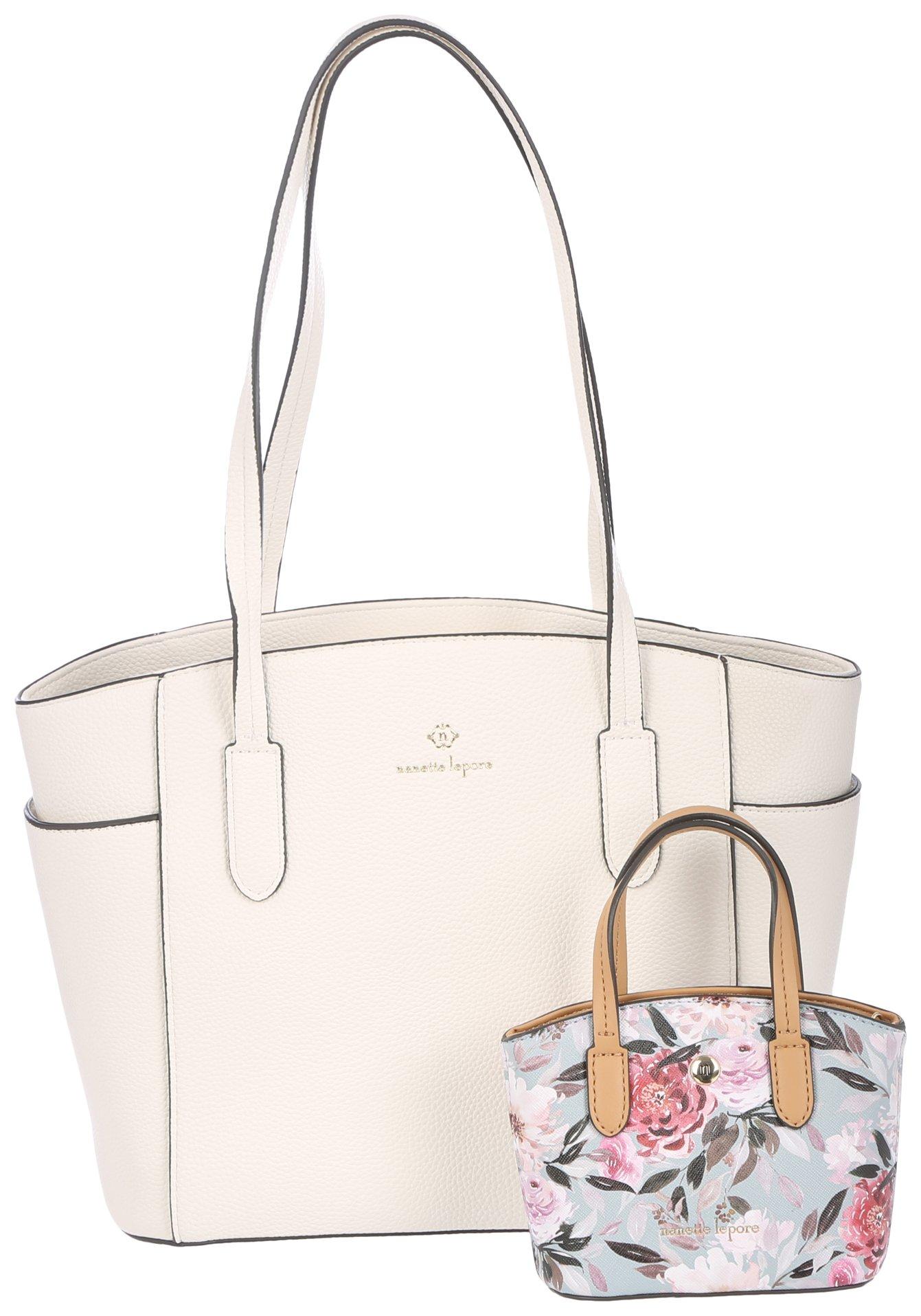 Nanette Lepore Taleen Solid Tote & Mini Floral