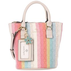 Nanette Lepore April Rainbow Stripe Satchel Handbag