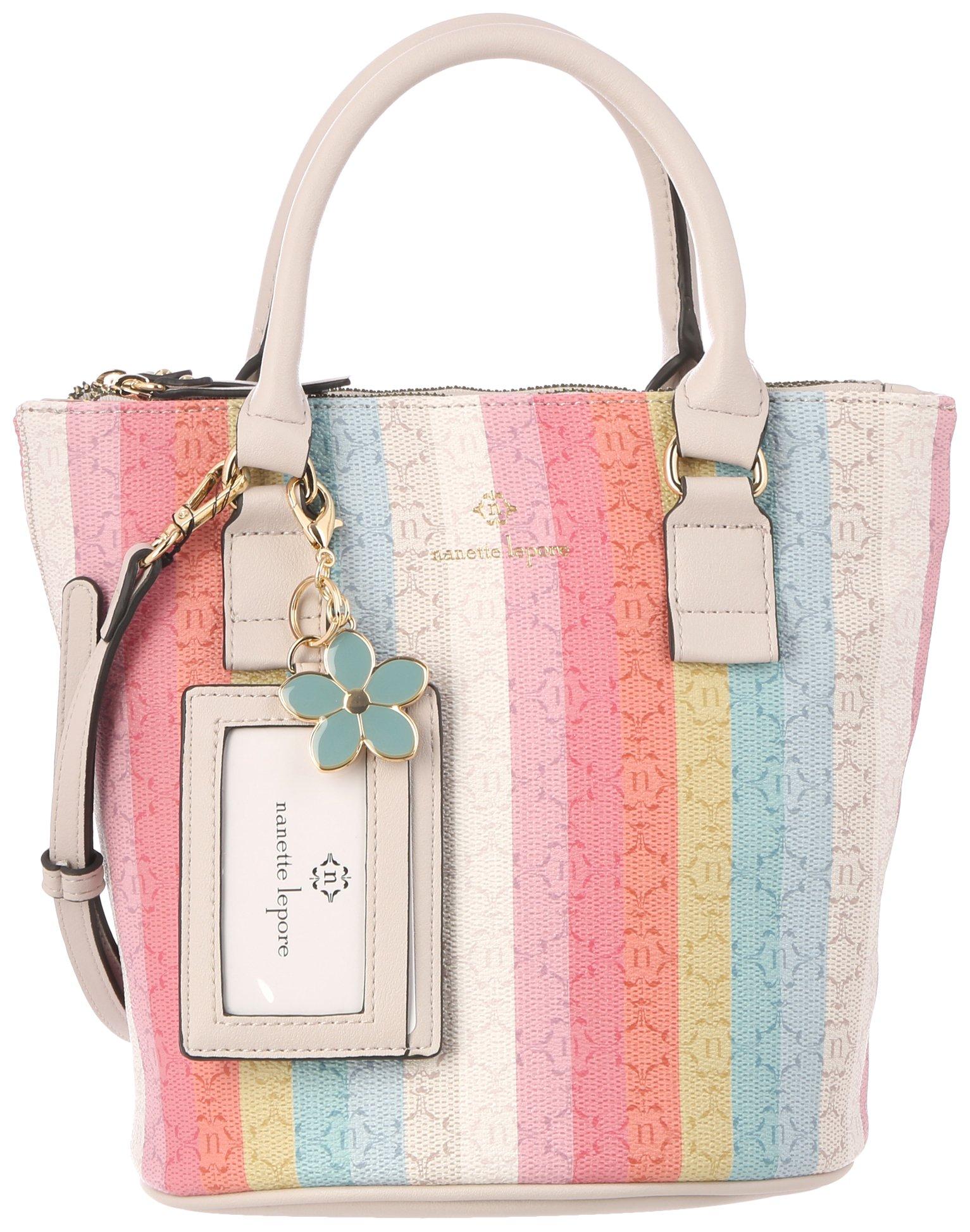 April Rainbow Stripe Satchel Handbag