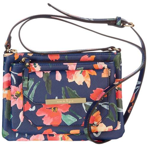 Nanette Lepore Jarson Floral Vegan Leather Crossbody Handbag