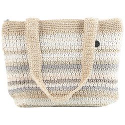 The Sak Crochet Stripe Shoulder Tote Bag