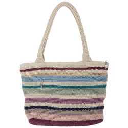 The Sak Crochet Stripe Shoulder Tote Bag With Key Fob