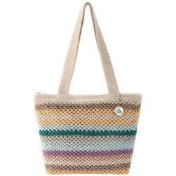 The Sak Hand Crochet Stripe Shoulder Tote Bag