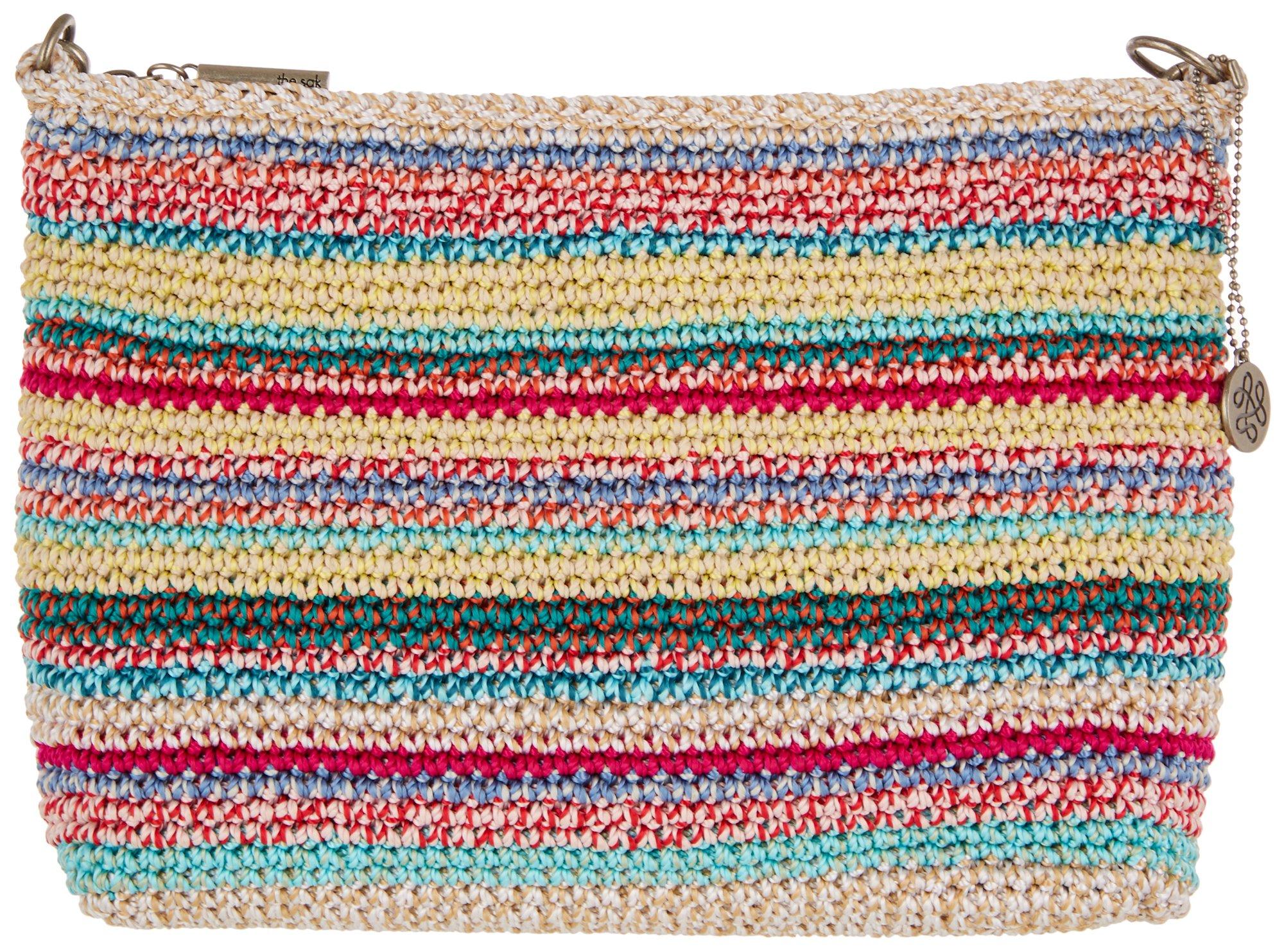 Lumi Crochet Stripe Crossbody Clutch