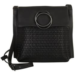 Woven Livy Leather Crossbody Handbag