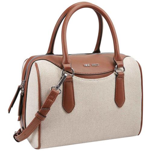 Nine West Amellia Vegan Leather Satchel Handbag