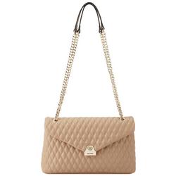 Caelia Quilted Solid Flap Crossbody Bag