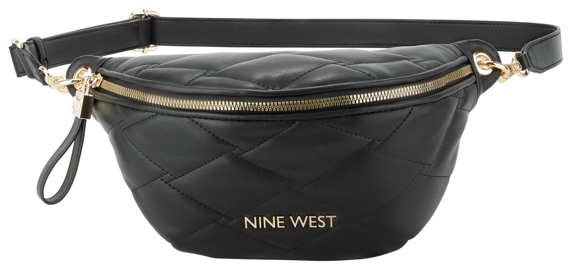 Nine West Regan Solid Quilted Sling Belt Bag