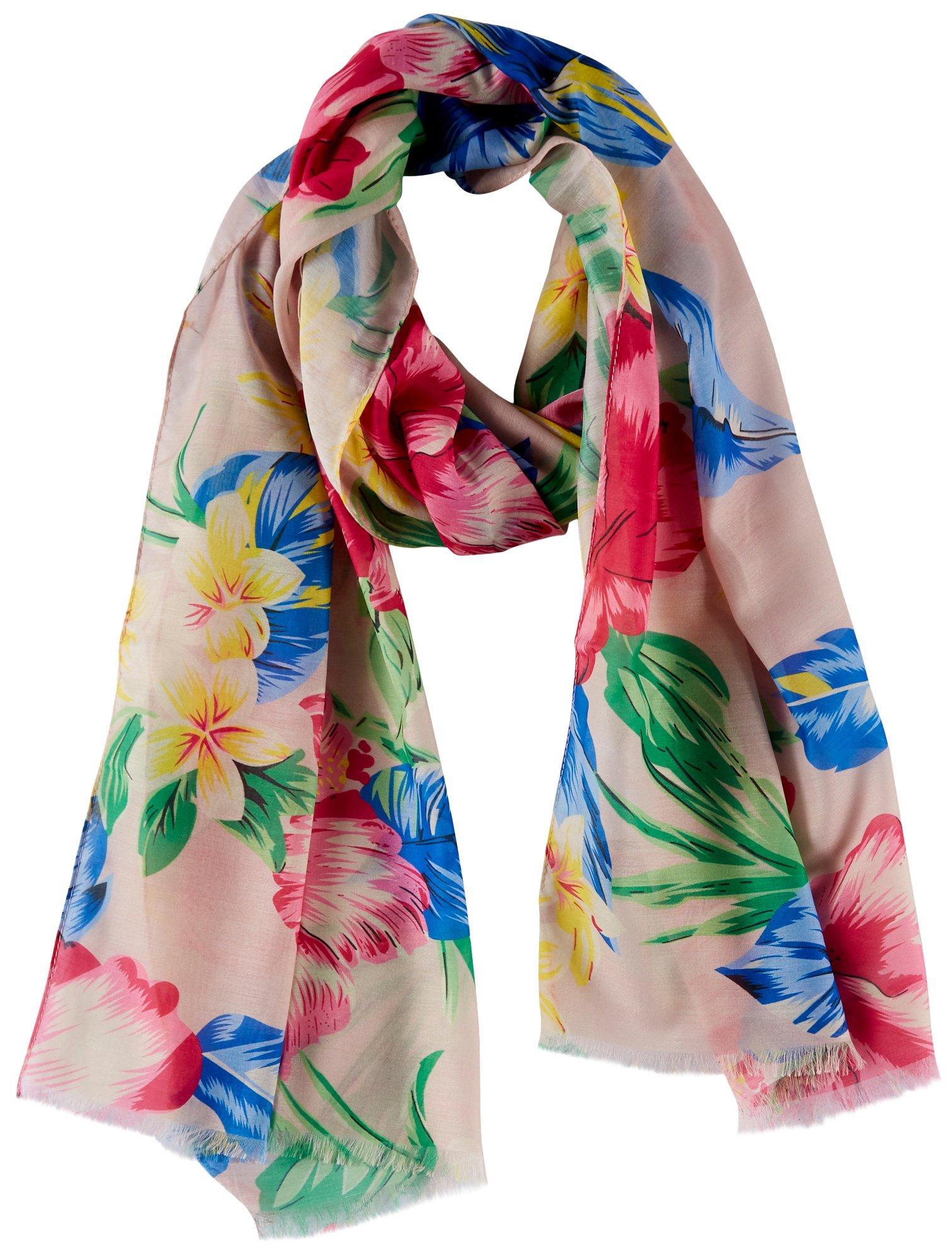 Bay Studio Womens Tropical Floral Print Scarf