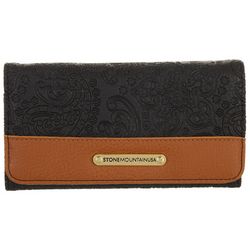 Stone Mountain Womens Embossed Crazy Paisley Wallet