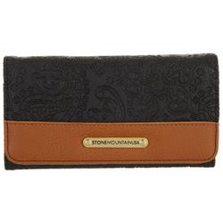 Womens Embossed Crazy Paisley Wallet