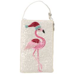 Bamboo Trading Co. Sequin Flamingo Mini Crossbody Club Bag
